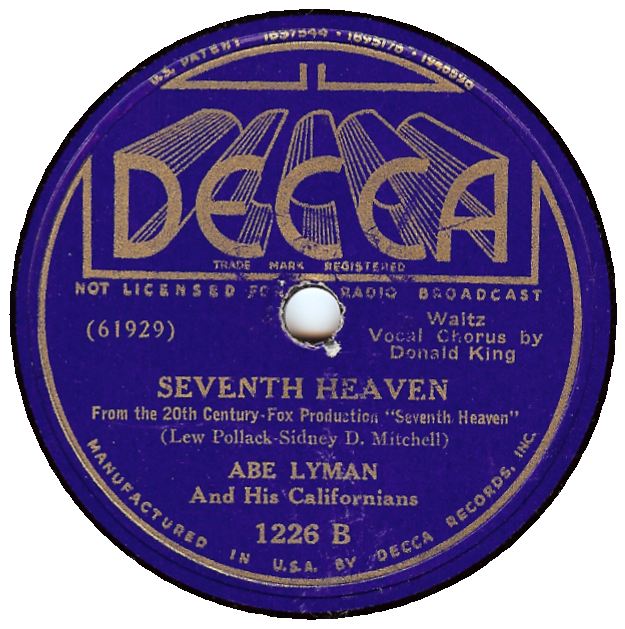 Abe Lyman.Seventh Heaven